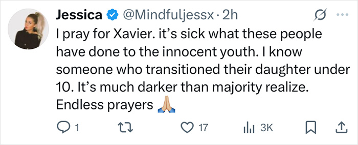 Screenshot of a Twitter post discussing tragic mental illness related to Elon Musk’s comment about daughter Vivian and online outrage. Screenshot of a Twitter post discussing tragic mental illness related to Elon Musk’s comment about daughter Vivian and online outrage.