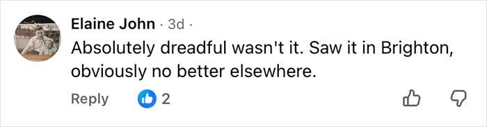 Audience comment expressing outrage over Wizard Of Oz performance, describing it as dreadful and disappointing. Audience comment expressing outrage over Wizard Of Oz performance, describing it as dreadful and disappointing.