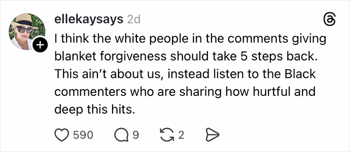Screenshot of a social media comment discussing reactions to BD Wong’s racist comment apology in the Jurassic World controversy. Screenshot of a social media comment discussing reactions to BD Wong’s racist comment apology in the Jurassic World controversy.