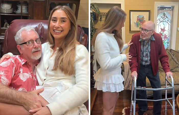 Older man with glasses and white hair sitting with young woman, and standing with walker, depicting adult stars controversies.