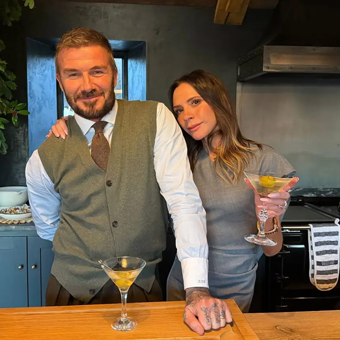 David Beckham and Victoria posing in a kitchen, fans discuss Brooklyn&rsquo;s wife Nicola Peltz and Victoria&rsquo;s Christmas posts.