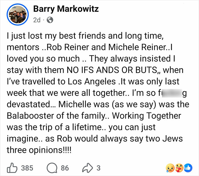 “One Of The Last People To See Them”: Rob Reiner’s Pal Describes Staying At Their Home With Nick “One Of The Last People To See Them”: Rob Reiner’s Pal Describes Staying At Their Home With Nick