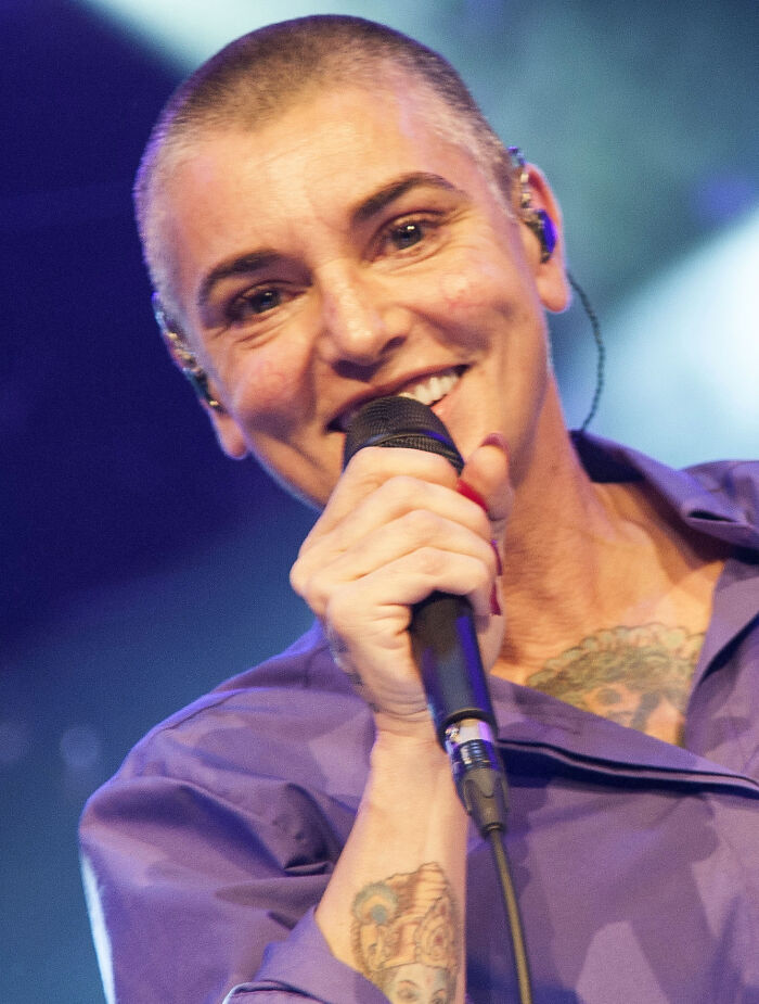 Smiling bald singer holding a microphone onstage, representing Cancel Culture Victims in a celebrity feature