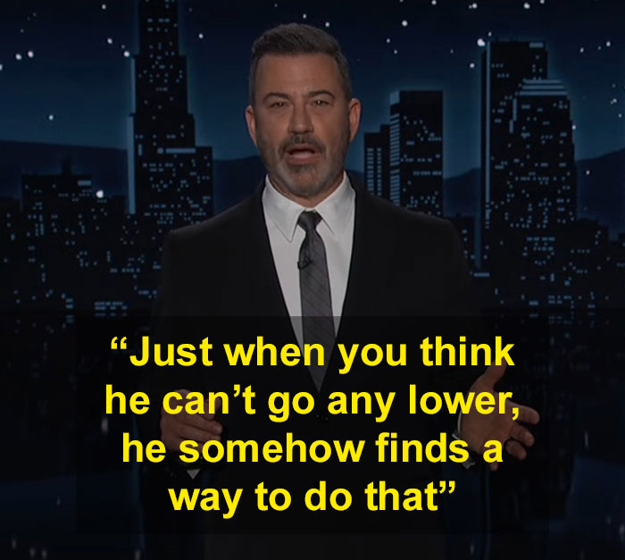 Jimmy Kimmel speaking on late night show, addressing Donald Trump’s hateful and vile comments on Rob Reiner. Jimmy Kimmel speaking on late night show, addressing Donald Trump’s hateful and vile comments on Rob Reiner.