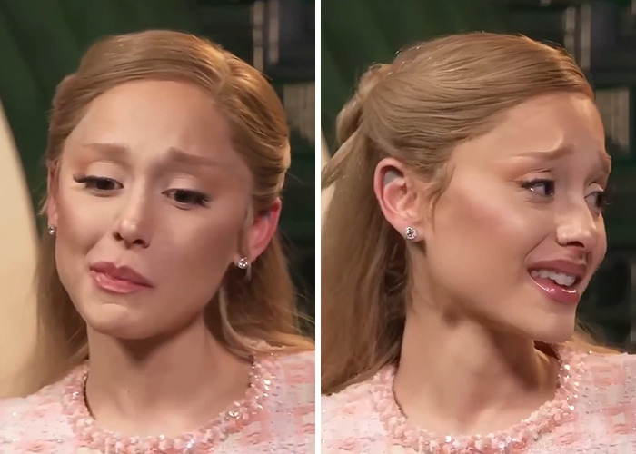 Ariana Grande's family member speaking emotionally about the singer's struggles in an intimate interview setting. Ariana Grande's family member speaking emotionally about the singer's struggles in an intimate interview setting.