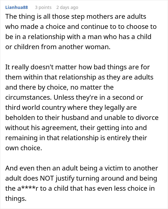 Comment discussing the challenges teen faces with an insecure stepmother revealing true colors in the family dynamic. Comment discussing the challenges teen faces with an insecure stepmother revealing true colors in the family dynamic.
