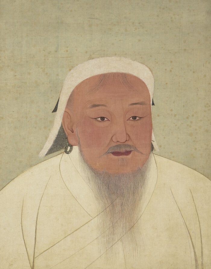 Portrait of an ancient Asian man in traditional attire, illustrating people online share crazy facts they know concept.