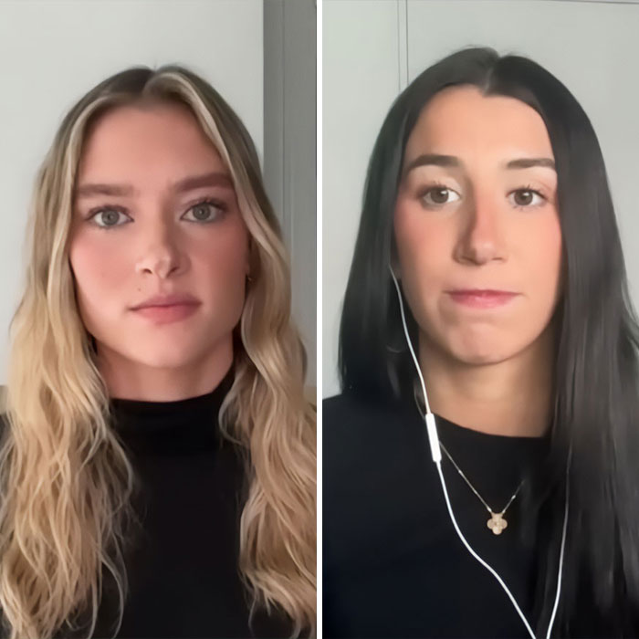 Two young women sharing a viral video that exposed a serial creep connected to NYU shove victim case. Two young women sharing a viral video that exposed a serial creep connected to NYU shove victim case.