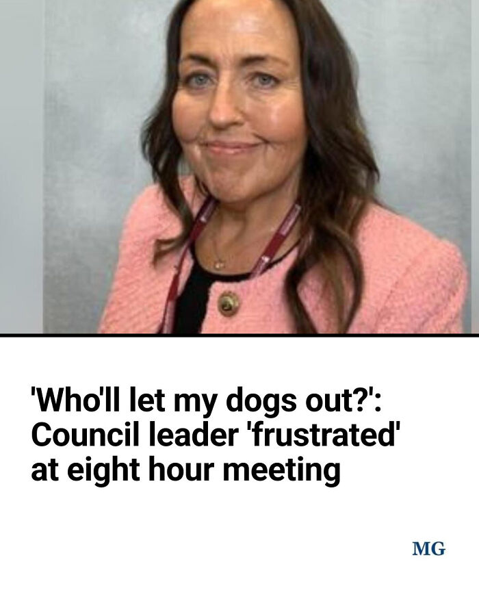 Woman in pink jacket expressing frustration, featured in local newspaper titles highlighting a world going mad.
