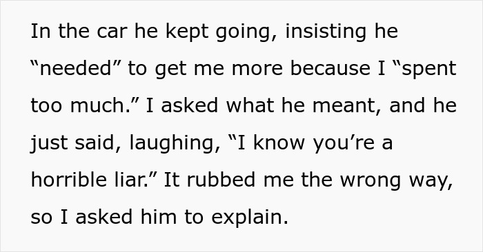 Text excerpt showing a heated conversation where a guy insists on getting more, pressuring his girlfriend about a PS5 for Xmas.