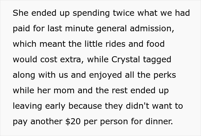 Alt text: Text excerpt describing a holiday event involving an entitled ex-daughter-in-law and grandma&rsquo;s savage clapback.