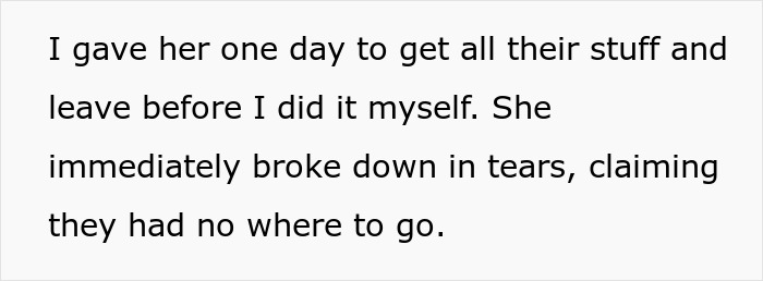 Text excerpt from a story about entitled boys being kicked out by their sister after their behavior is not stopped by the woman. Text excerpt from a story about entitled boys being kicked out by their sister after their behavior is not stopped by the woman.