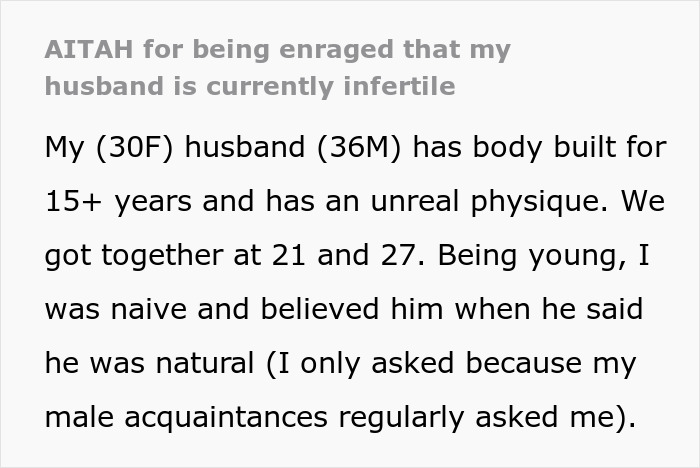 Text excerpt about a woman upset with her husband after exposing his lie about infertility and future child health risks. Text excerpt about a woman upset with her husband after exposing his lie about infertility and future child health risks.