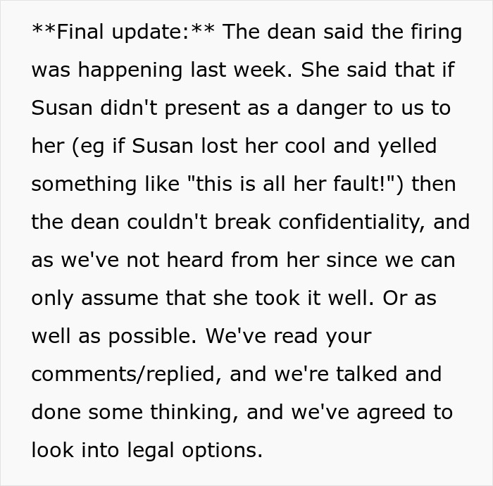 Update on unhinged MIL losing her job after revengeful DIL discovered her promotion consideration. Update on unhinged MIL losing her job after revengeful DIL discovered her promotion consideration.