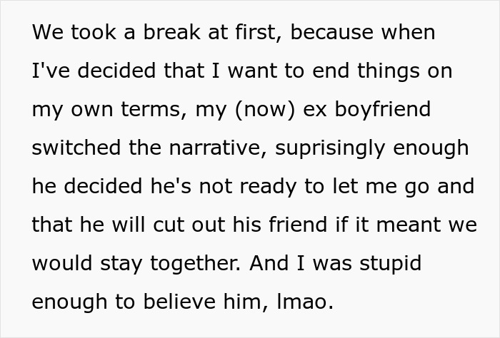 Text about a woman ending her relationship after her boyfriend cheated with an astrology-obsessed friend.
