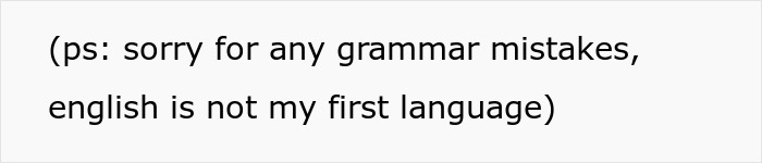 Text apology for grammar mistakes, written in black font on white background, related to dad fixes 19YO daughter's drawing story.