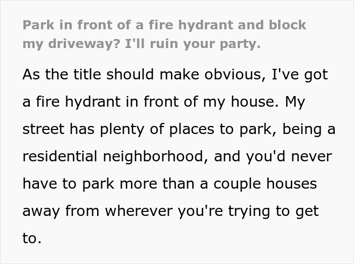 Neighbor calls the cops on rude guy blocking fire hydrant and driveway, spoiling his party in a residential neighborhood. Neighbor calls the cops on rude guy blocking fire hydrant and driveway, spoiling his party in a residential neighborhood.