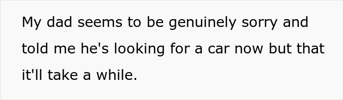 Text message screenshot showing a teen upset about dad gifting stepbro a car for Christmas, calling it favoritism. Text message screenshot showing a teen upset about dad gifting stepbro a car for Christmas, calling it favoritism.