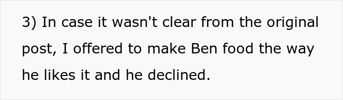Text excerpt from a picky eater demanding Christmas menu changes and receiving a reality check in a family setting. Text excerpt from a picky eater demanding Christmas menu changes and receiving a reality check in a family setting.