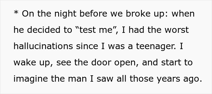 Text excerpt from a breakup story where a guy vents online about his girlfriend wanting him to close her closet door. Text excerpt from a breakup story where a guy vents online about his girlfriend wanting him to close her closet door.