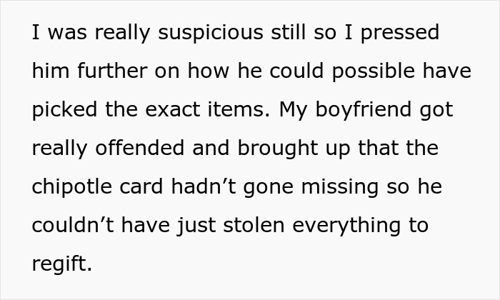 Woman confused about Christmas gifts from boyfriend as they match the exact items that went missing earlier.