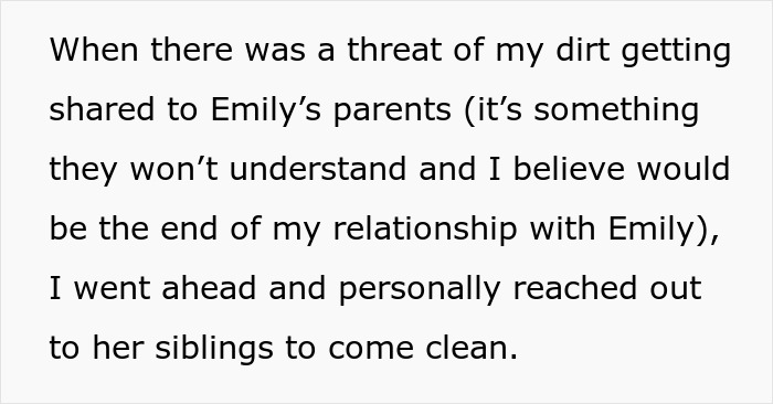 Man considers canceling wedding after fiancée’s family hires a PI to uncover his dirt before the ceremony. Man considers canceling wedding after fiancée’s family hires a PI to uncover his dirt before the ceremony.