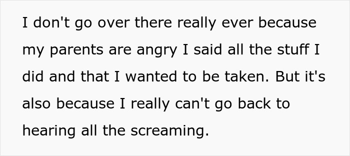 Excerpt of an exhausted teen saying they avoid home because they can't bear autistic siblings' screaming