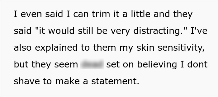 Text excerpt discussing bride and groom considering woman's hairy armpits as a personal insult at event. Text excerpt discussing bride and groom considering woman's hairy armpits as a personal insult at event.