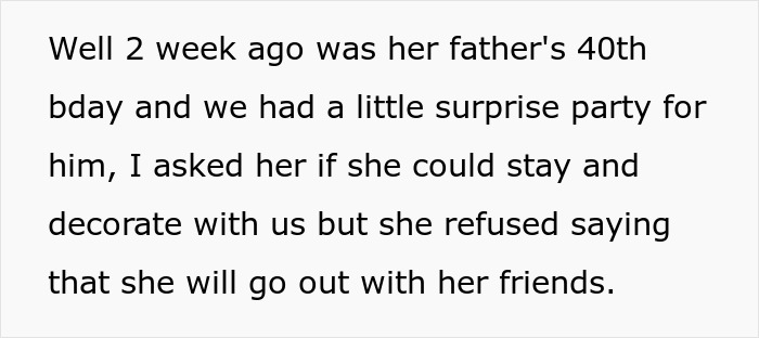 Teen shows hostility toward stepmom as dad's recent birthday party tensions reach a breaking point.