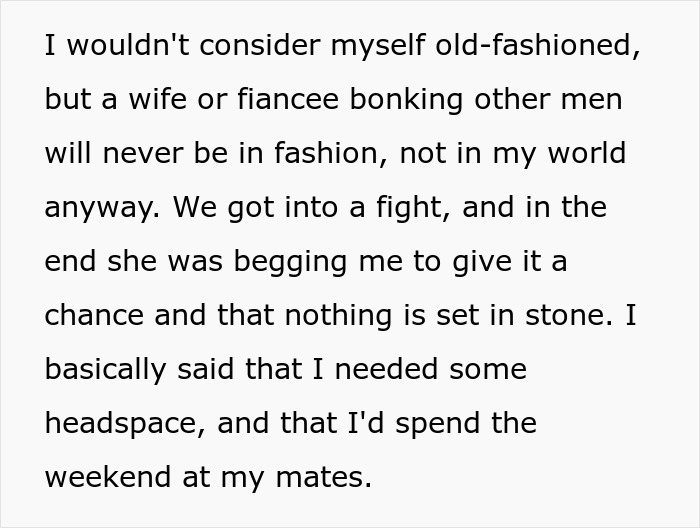 Alt text: Man rethinking fiancée’s unexpected request months before wedding, feeling conflicted and needing headspace after their fight.