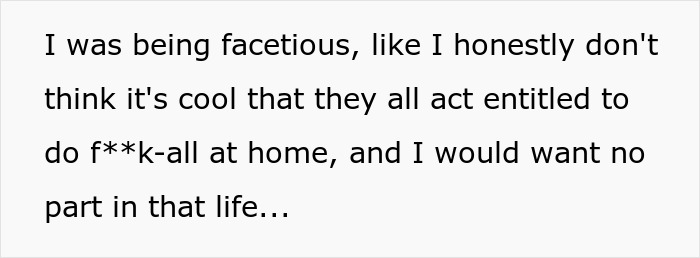 Text discussing frustration with entitlement to do nothing at home, highlighting office potluck store bought dessert drama. Text discussing frustration with entitlement to do nothing at home, highlighting office potluck store bought dessert drama.