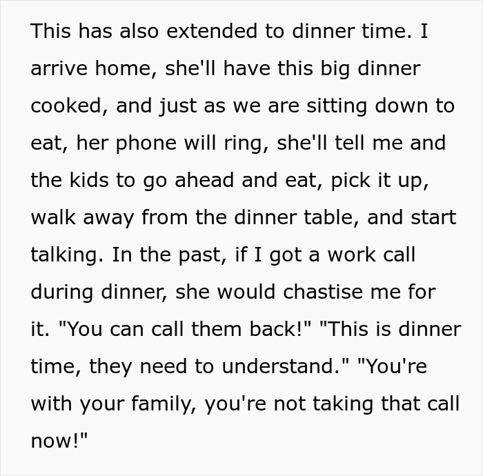 Woman distracted by phone at dinner while family eats, showing phone dependence affecting family time and relationships. Woman distracted by phone at dinner while family eats, showing phone dependence affecting family time and relationships.