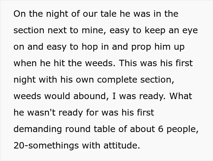 Entitled waitress dining out loses manners, staff serve a perfect dish of revenge in a restaurant setting.