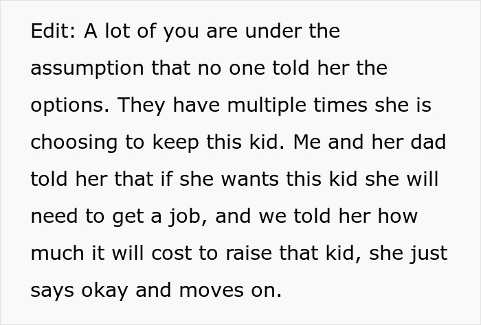 Text post showing a stepmom delivering a reality check to pregnant stepdaughter about parenting costs and responsibilities. Text post showing a stepmom delivering a reality check to pregnant stepdaughter about parenting costs and responsibilities.