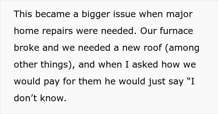 Woman faces reality check after regretting divorce, dealing with home repairs and financial uncertainties. Woman faces reality check after regretting divorce, dealing with home repairs and financial uncertainties.