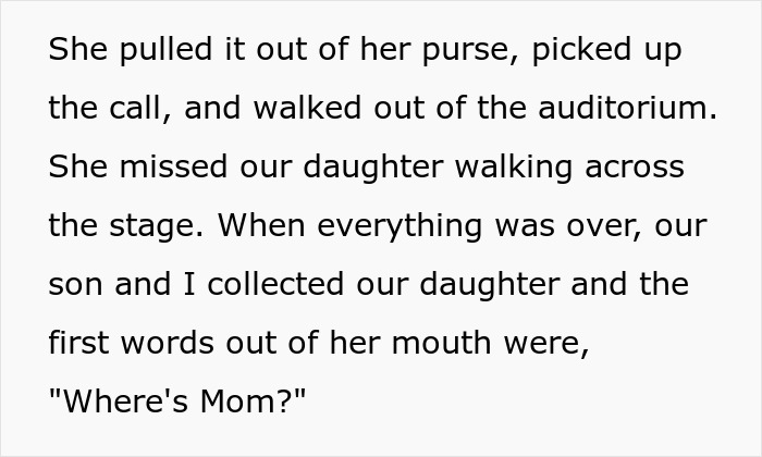 Woman ignoring family moment by answering phone call, highlighting phone dependence causing family relationship issues. Woman ignoring family moment by answering phone call, highlighting phone dependence causing family relationship issues.