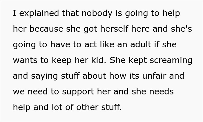 Text showing a stepmom delivering a brutal reality check to a pregnant stepdaughter about taking responsibility and seeking support. Text showing a stepmom delivering a brutal reality check to a pregnant stepdaughter about taking responsibility and seeking support.