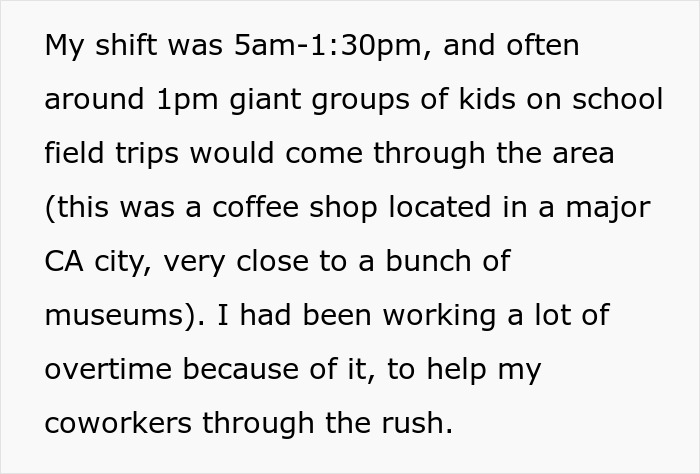 Coffee shop worker shares experience of manager forcing rules and the unexpected backfire the following day.