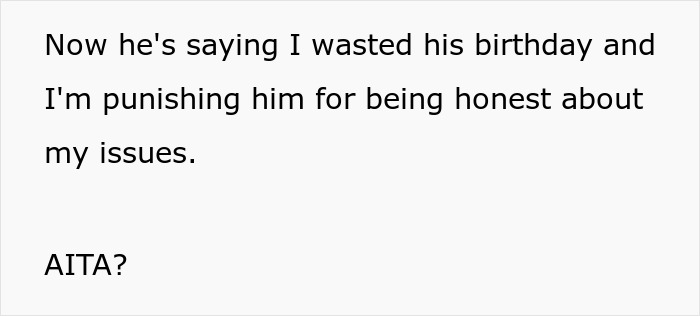 Text excerpt showing a message about relationship conflict related to a canceled Hawaii trip and spending to prove herself. Text excerpt showing a message about relationship conflict related to a canceled Hawaii trip and spending to prove herself.