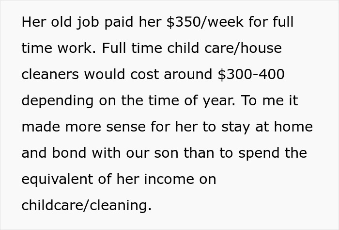 Text explaining the financial reasoning behind refusing buying engagement ring to prioritize family and childcare costs. Text explaining the financial reasoning behind refusing buying engagement ring to prioritize family and childcare costs.