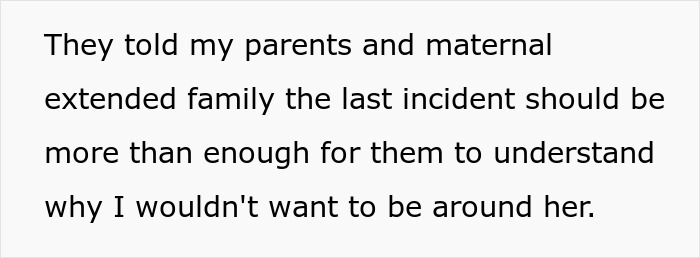 Text discussing family conflict and reasons why a woman wouldn’t want to be around her sister before Christmas reunion. Text discussing family conflict and reasons why a woman wouldn’t want to be around her sister before Christmas reunion.
