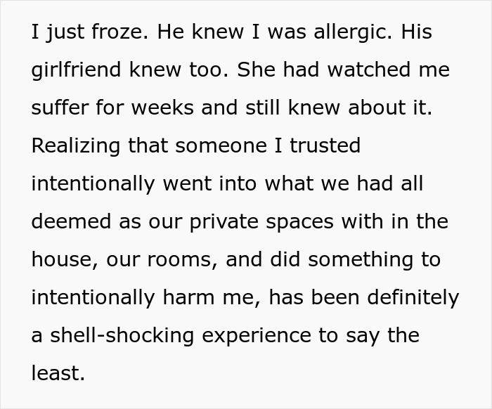 Person reacting to discovering grass placed in pillow to test roommate's allergy in a shared living space. Person reacting to discovering grass placed in pillow to test roommate's allergy in a shared living space.