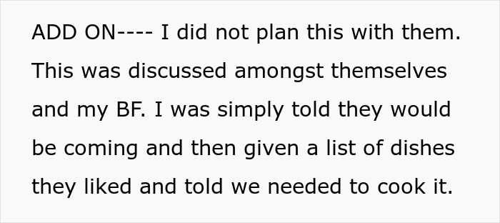 Text excerpt describing a woman’s frustrating experience bending over backwards for her boyfriend’s son and his girlfriend.
