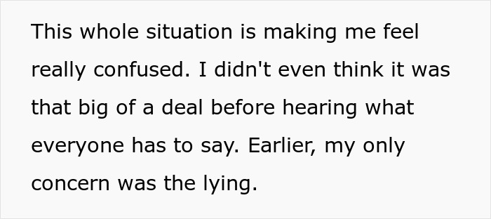 Alt text: Man expresses confusion and concern about his relationship after girlfriend pressures him to lie about his career.