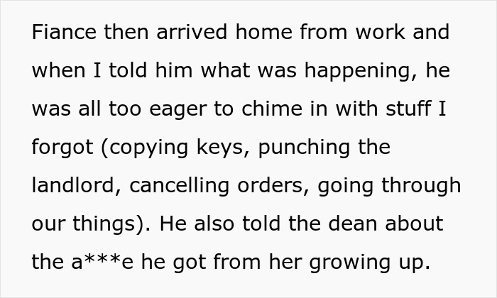Text message describing a fiance helping with issues and revealing past a***e involving a revengeful daughter-in-law. Text message describing a fiance helping with issues and revealing past a***e involving a revengeful daughter-in-law.