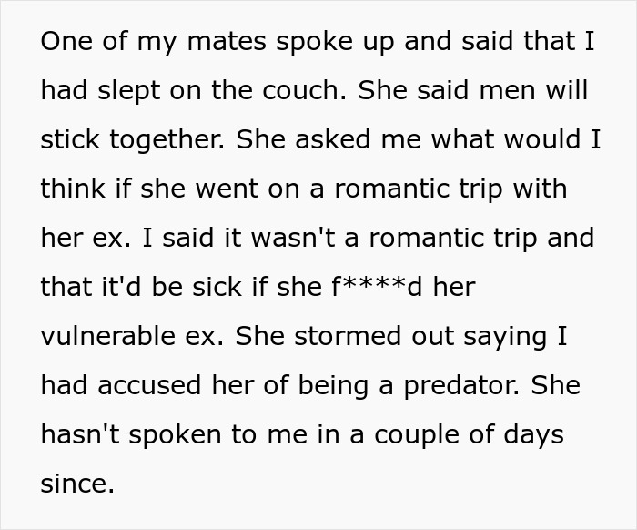 Text excerpt showing a conversation about boyfriend going above and beyond for his ex and partner’s upset reaction. Text excerpt showing a conversation about boyfriend going above and beyond for his ex and partner’s upset reaction.
