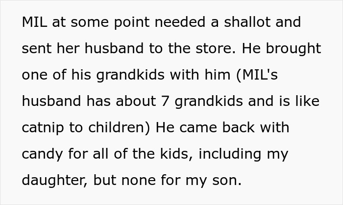 Step-grandpa banned from visiting kids after refusing candy to 7-year-old for denying hug from granny.
