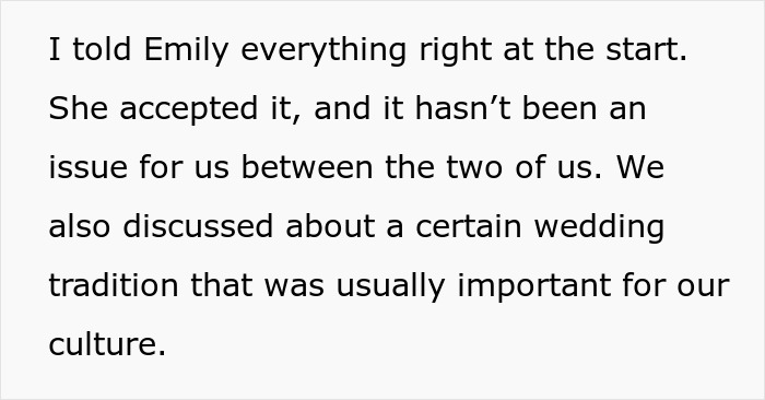Man considers canceling wedding after fiancée’s family hires private investigator to uncover his personal secrets. Man considers canceling wedding after fiancée’s family hires private investigator to uncover his personal secrets.