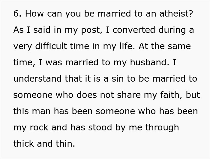 Text excerpt discussing challenges of interfaith marriage and personal faith during difficult times. Text excerpt discussing challenges of interfaith marriage and personal faith during difficult times.