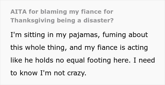 Woman rethinks engagement after fiancé’s lie about her family causes tension during holiday dinner in pajamas.